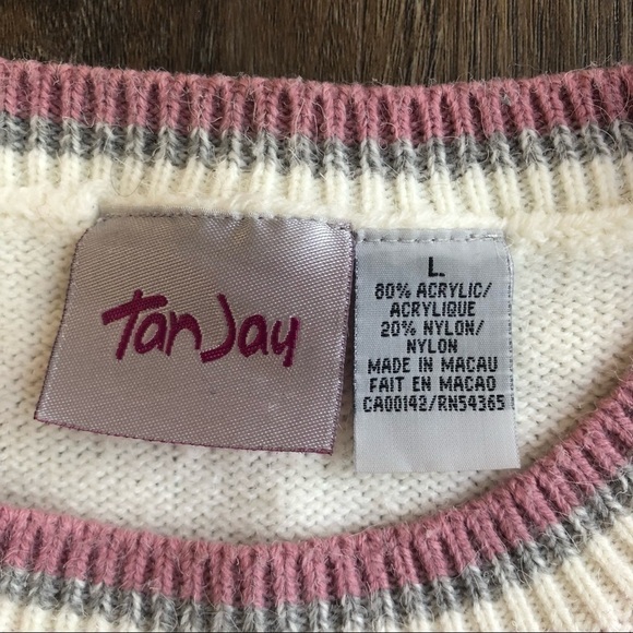 Vintage Textured Knit Pastel Crewneck Pullover Sweater - Picture 2 of 11